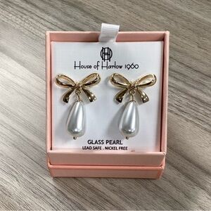 House of Harlow 1960 bow earrings.